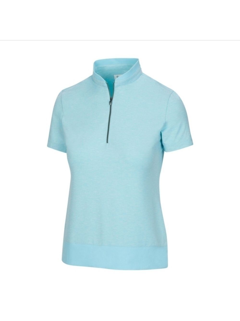 Greg Norman Women's Aqua Victoria Zip Polo Small - New With Tags